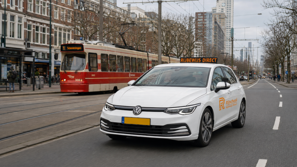 autorijden tussen trams in den haag rijbewijs direct